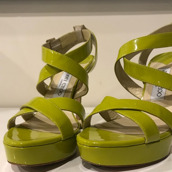Neon Green Jimmy Choo Platform Sandals 💚 - Picture 5 of 7